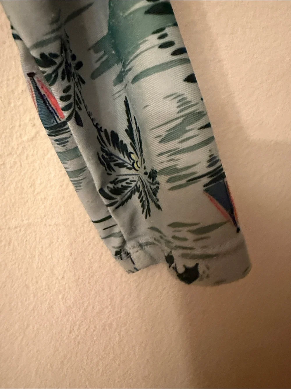 Carter's Aqua Tropical Print Long-Sleeve One-Piece Rashguard with Orange Zipper